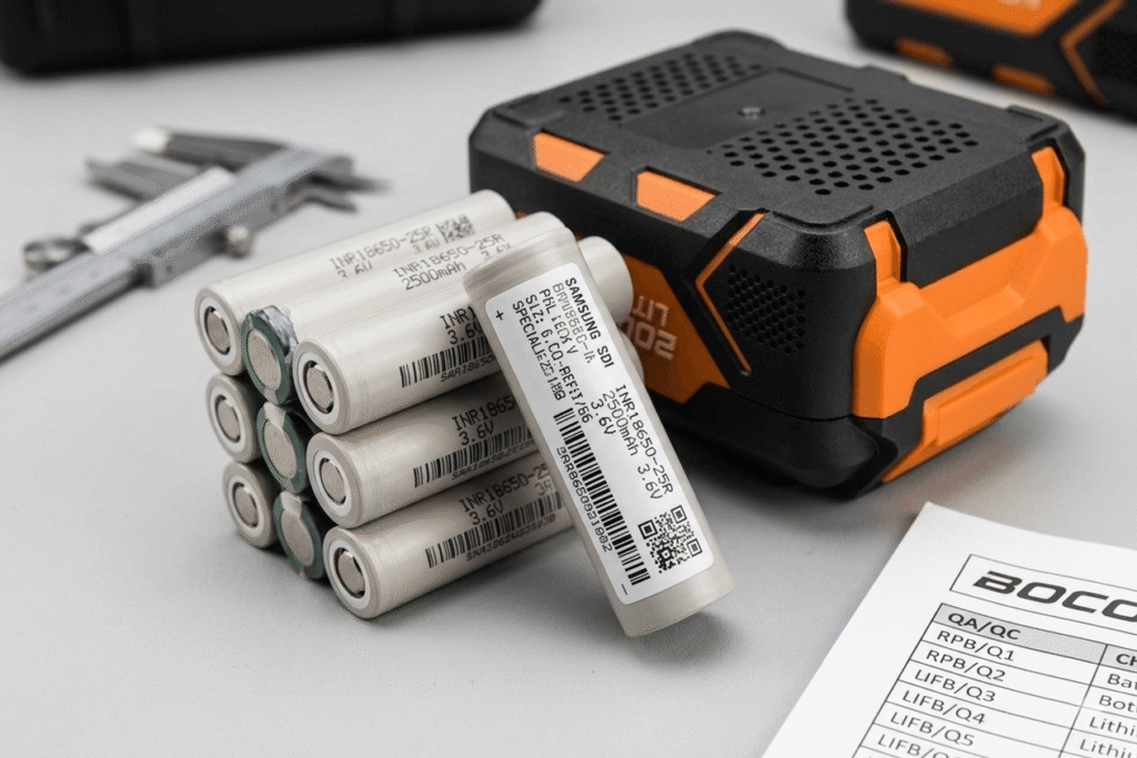 top lithium-ion battery cells used in cordless power tool battery pack manufacturing — component quality verification